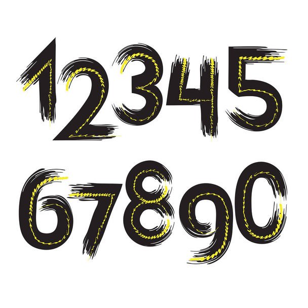 number set-11 - Διάνυσμα, εικόνα