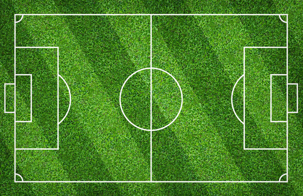 Футбольне поле або футбольне поле для фону. Зелений корт газону
  - Фото, зображення