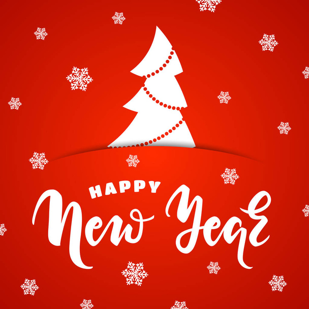Happy New Year greeting card - Vector, afbeelding