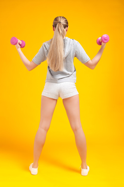 Young blonde fitness woman - Foto, imagen