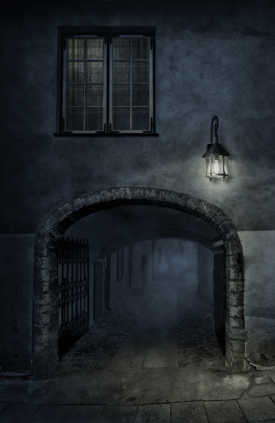 Straat, nacht en licht - Foto, afbeelding