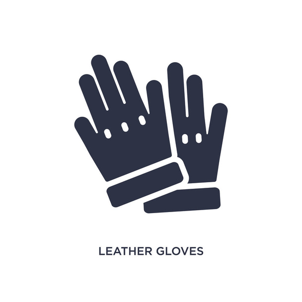 leather gloves icon on white background. Simple element illustra - Вектор, зображення