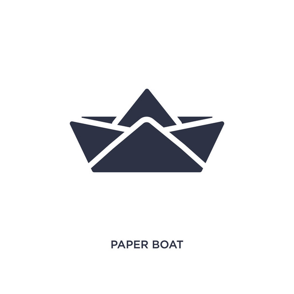 paper boat icon. Simple element illustration from user interface concept. paper boat editable symbol design on white background. Can be use for web and mobile. - Vector, Image