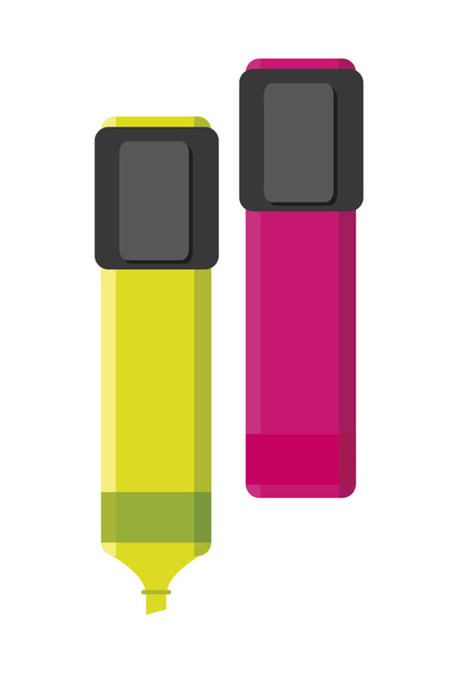 кольори хайлайтерів ізольовані піктограми
 - Вектор, зображення