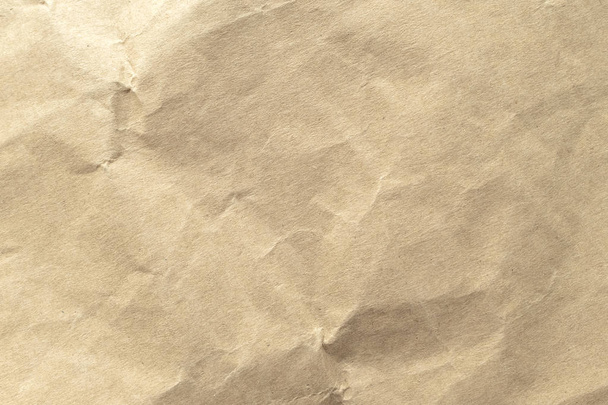 Brown crumpled paper texture background. - Photo, Image