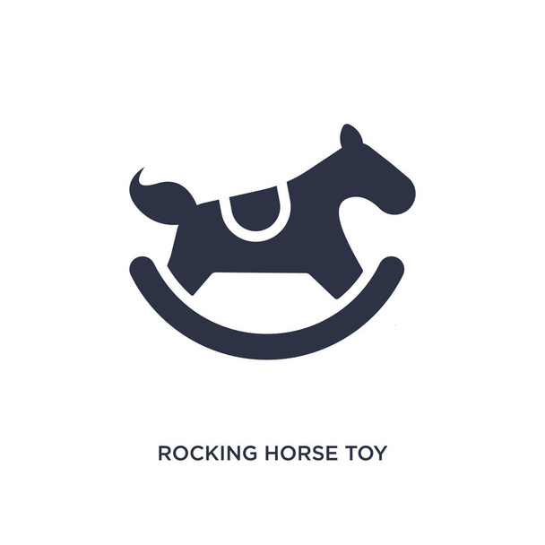 rocking horse toy icon. Simple element illustration from toys concept. rocking horse toy editable symbol design on white background. Can be use for web and mobile. - Вектор,изображение