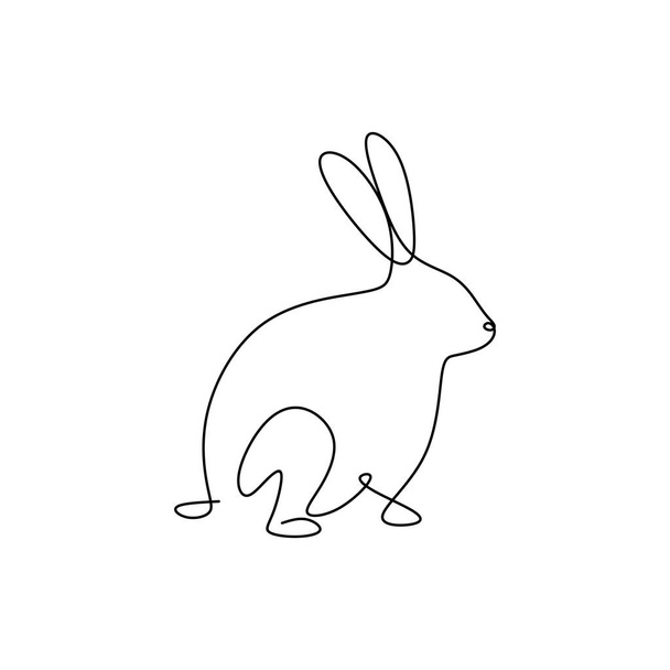 perokresby dál králík zvířata, jednoduché linie. - Vektor, obrázek