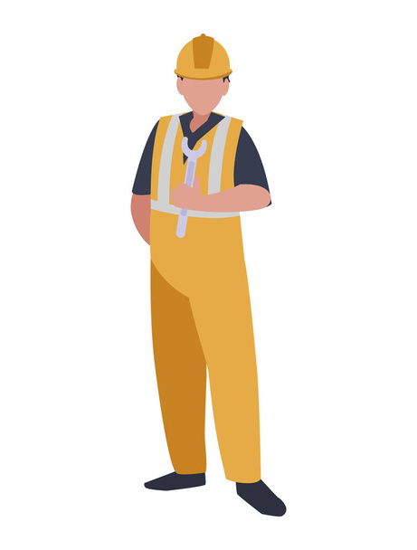 industriële werknemer avatar karakter - Vector, afbeelding