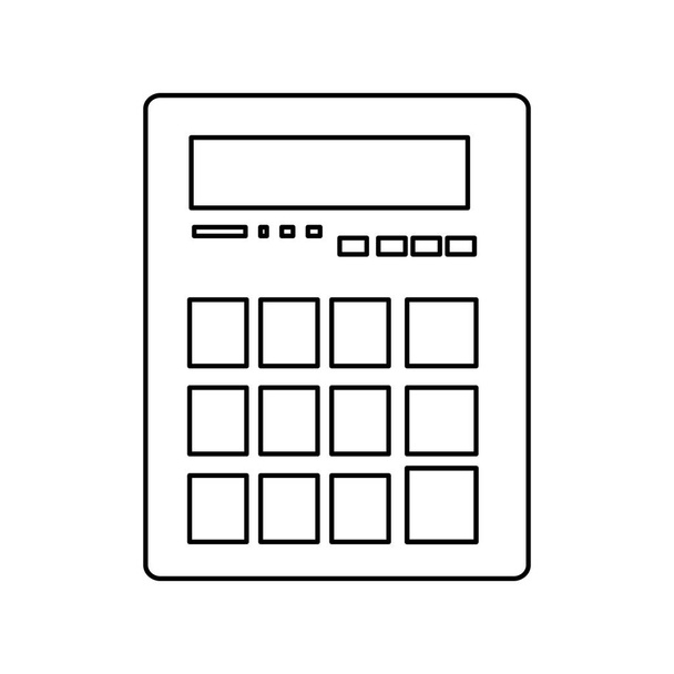 geïsoleerde calculatorpictogram math - Vector, afbeelding