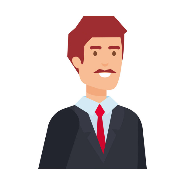 elegant businessman avatar character - Vektori, kuva