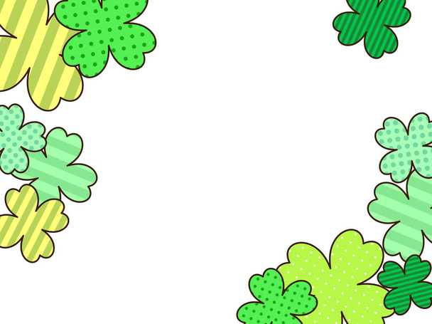 Illustration frame of four leaf clover - Vector, Image