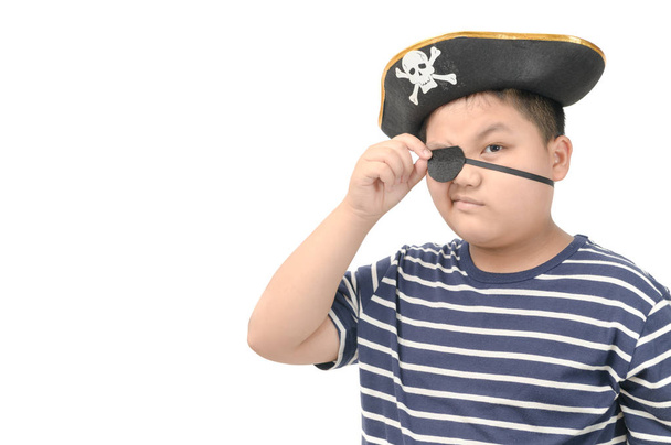Ritratto di pirata grasso isolato su bianco
  - Foto, immagini