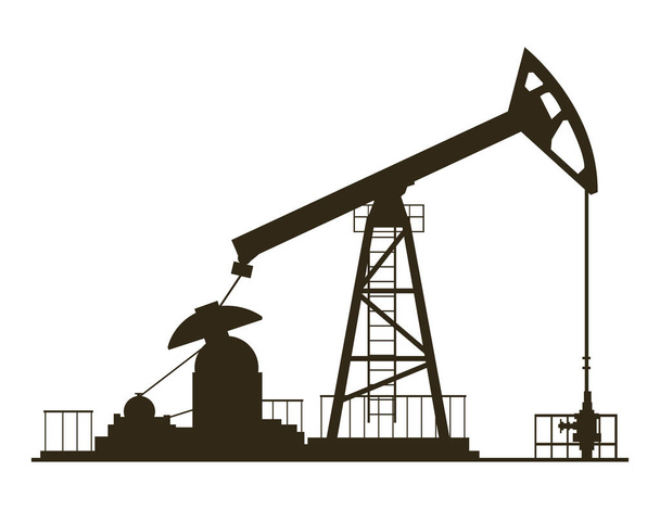 εγκαταστάσεις ανασκαφή βιομηχανία πετρελαίου - Διάνυσμα, εικόνα