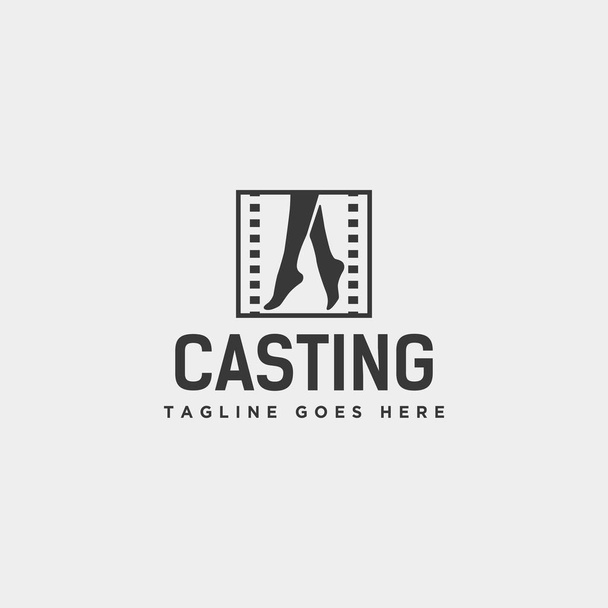 acting show or casting movie simple logo template vector illustration icon element - Vector, Image