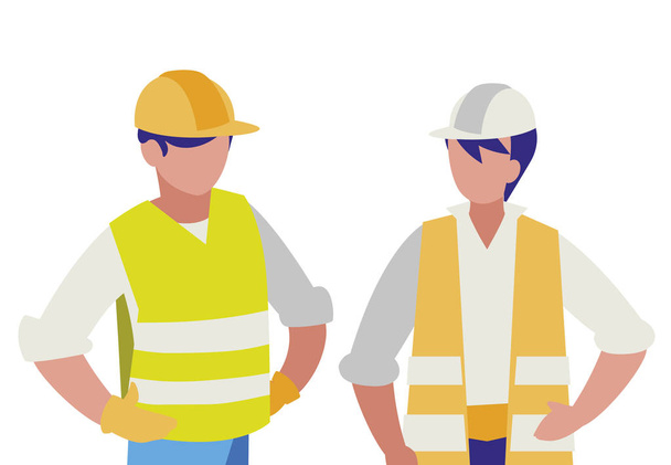 dva muži stavební práce - Vektor, obrázek