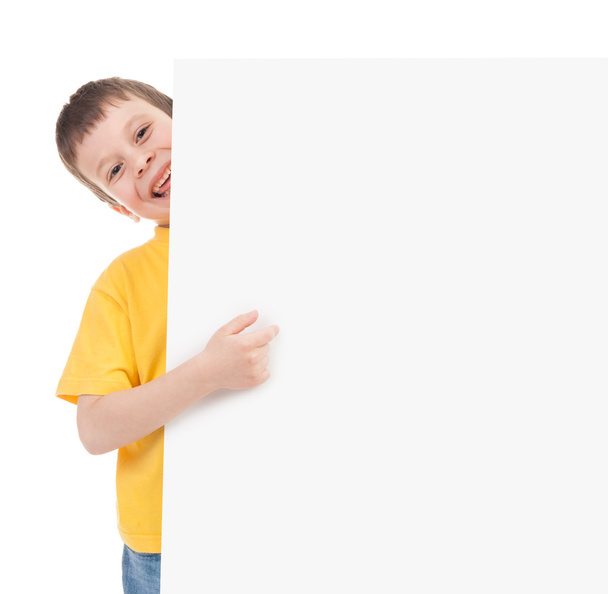 мальчик с чистым листом бумаги
 - Фото, изображение