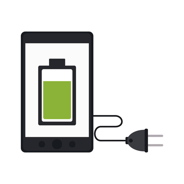 Smartphone bateria completa
 - Vetor, Imagem