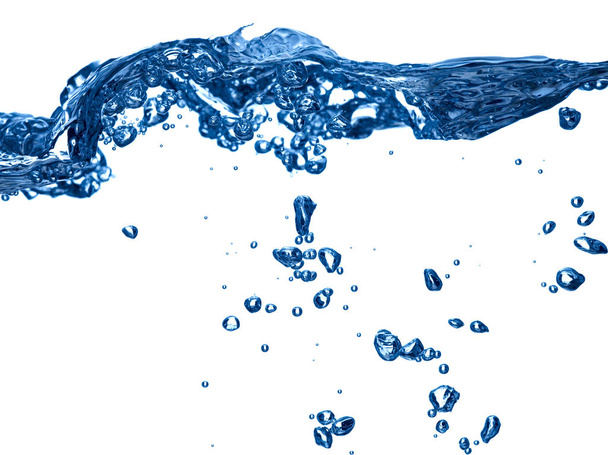 голубая вода волна жидкость брызги пузырь напиток
 - Фото, изображение