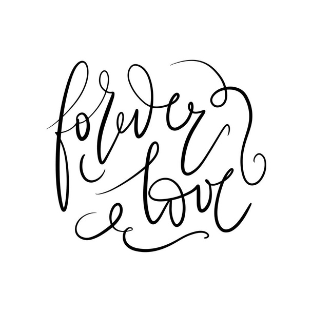 Vector hand drawn lettering phrase about love. - Vettoriali, immagini