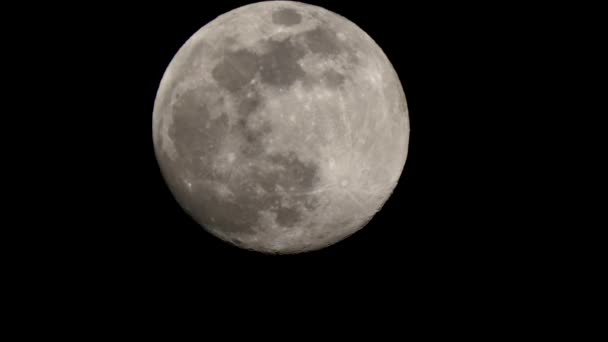 plane flight moves across full moon - Footage, Video