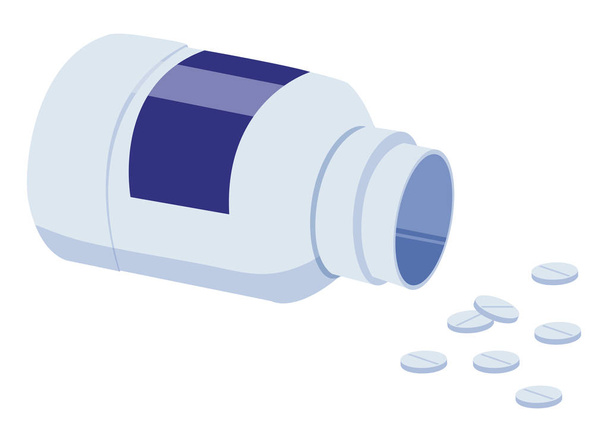 medicamentos pote drogas com pílulas
 - Vetor, Imagem