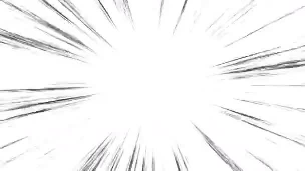 Loop Animation of Comic Speed Lines. Estilo de moldura Manga. Surpresa
. - Filmagem, Vídeo