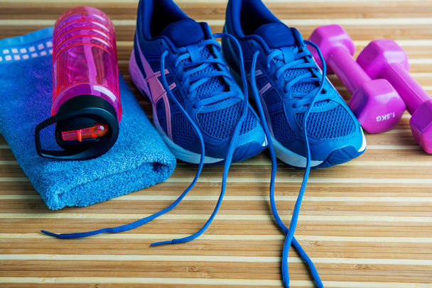 Sports Fitness concepts with Gym equipment  - Φωτογραφία, εικόνα
