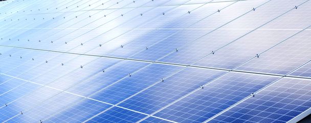 Solar panels background. Photovoltaic renewable energy source - Foto, afbeelding
