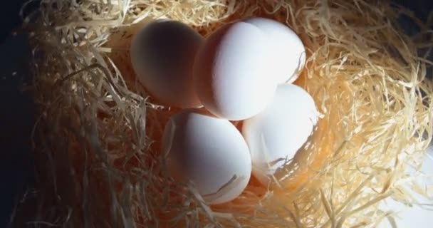 Rotation of  White Eggs - Materiał filmowy, wideo
