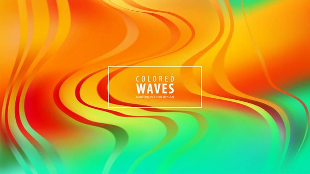 Modern colorful flow poster. Wave Liquid shape in blue color background. Art design. Vector illustration. - Vector, Image