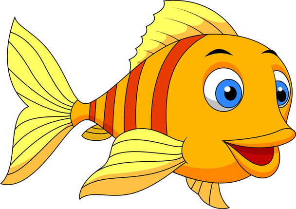 Desenhos animados de peixe bonito
 - Vetor, Imagem