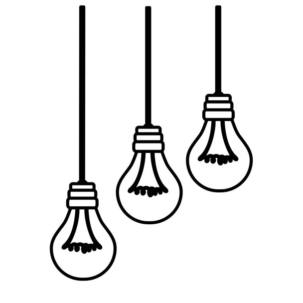 ikony żarówki świateł pomysły - Wektor, obraz