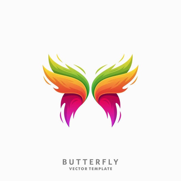 Butterfly Illustration Vector Template - Vektor, kép