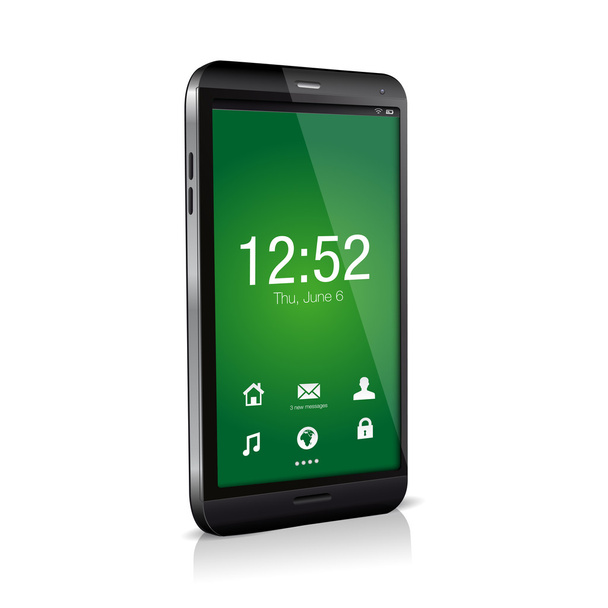 Vector smartphone with touch screen - Vector, Image