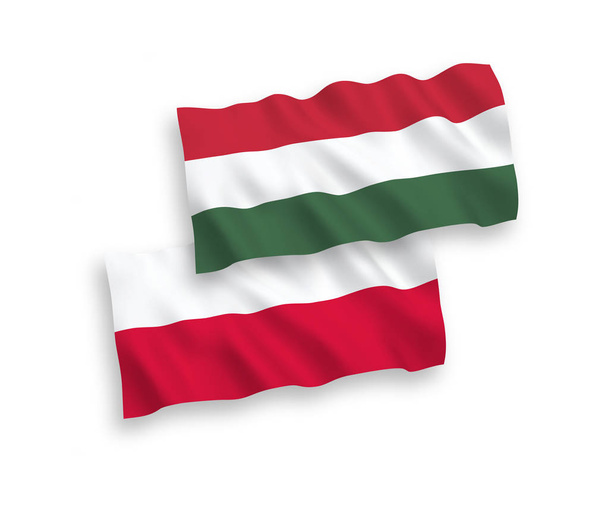 Bandiere di Ungheria e Polonia su sfondo bianco
 - Vettoriali, immagini