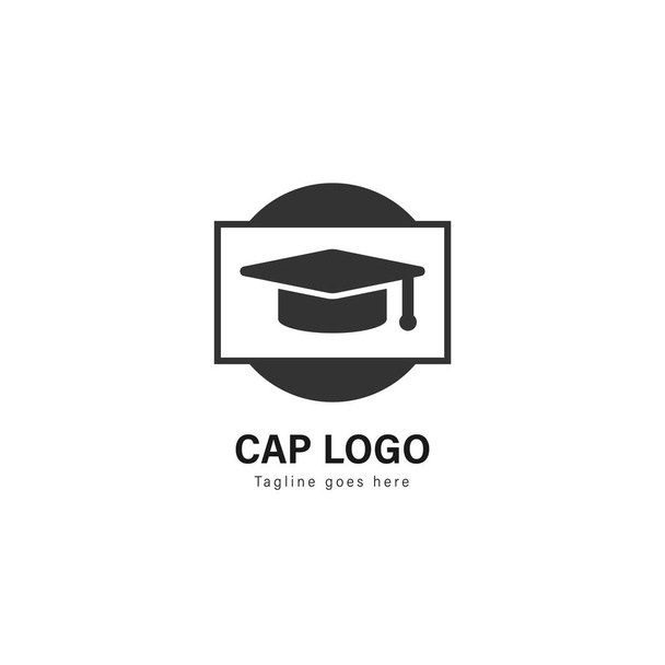 Design der Logovorlage der Universität. Universitäts-Logo mit modernem Rahmenvektordesign - Vektor, Bild