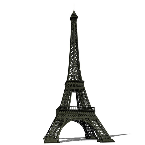 Иллюстрация 3D башни на белом фоне
. - Фото, изображение