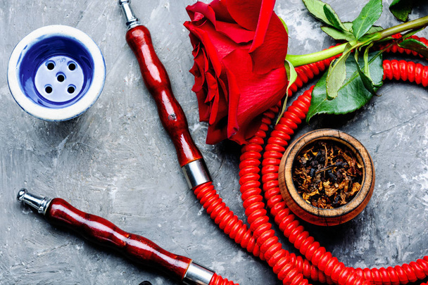 Flower with hookah - Photo, Image