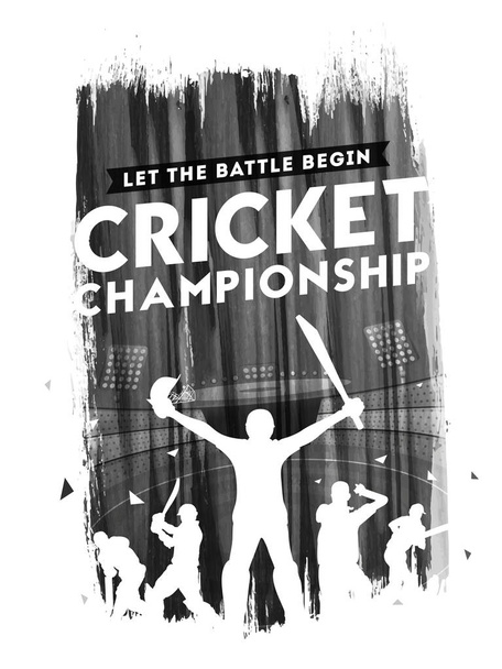 Modello di campionato di cricket o design volantino con illustrazione
  - Vettoriali, immagini