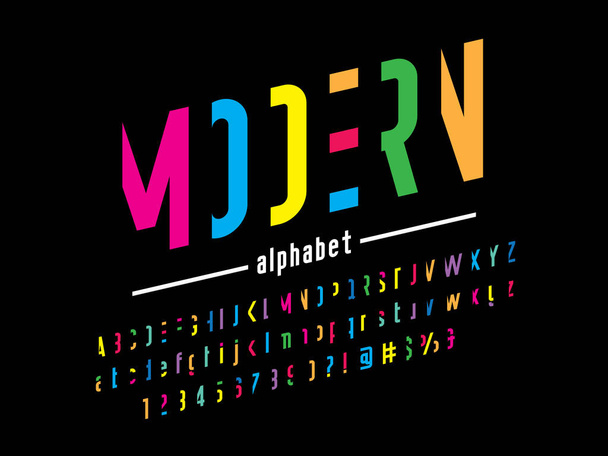 Design moderno de alfabeto estilizado
 - Vetor, Imagem