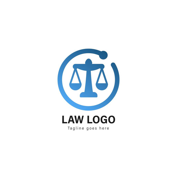 Modèle de logo de loi design. Logo Law avec design vectoriel de cadre moderne
 - Vecteur, image