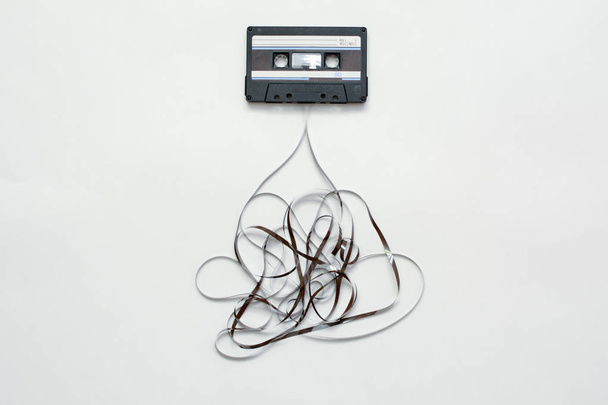Cassetteband, retro audio cassette - Foto, afbeelding