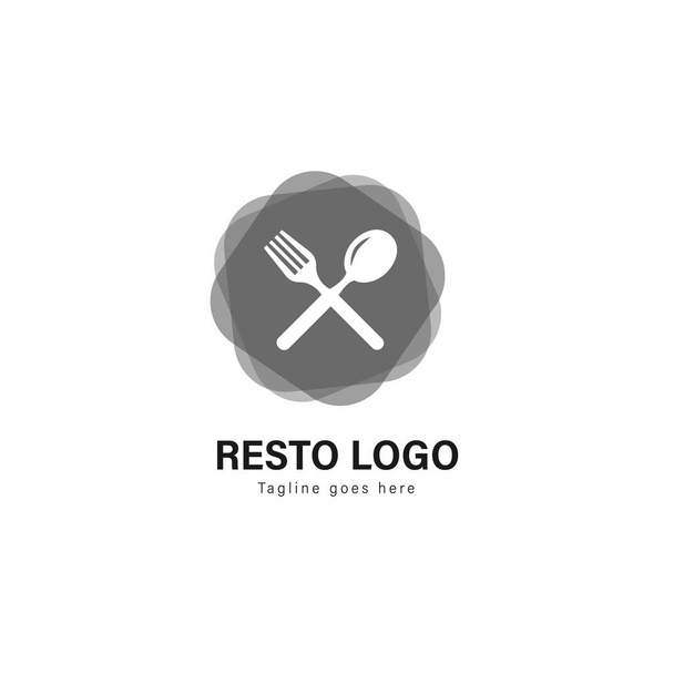 レストランのロゴのテンプレート デザイン。モダンなフレーム ベクトル デザイン レストラン ロゴ - ベクター画像