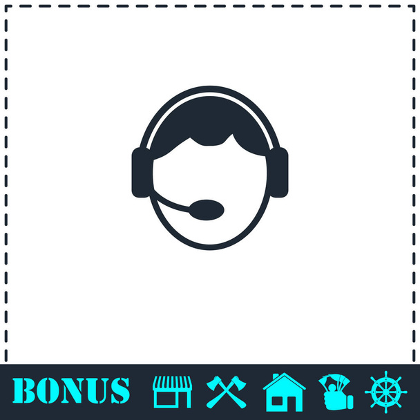 Support icon flat - Vector, Image
