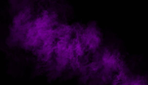 Purple fog and mist effect on background. Smoke texture - Foto, afbeelding