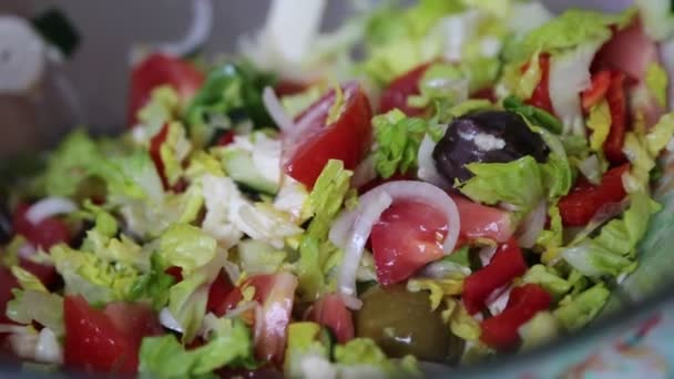 Yummy and simple fresh salad - Footage, Video