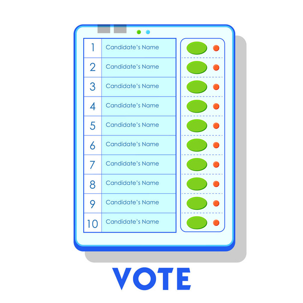 wyizolowana elektroniczna maszyna do głosowania w Indiach - Wektor, obraz