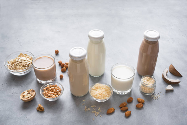 Various plant based milk - Foto, Imagen