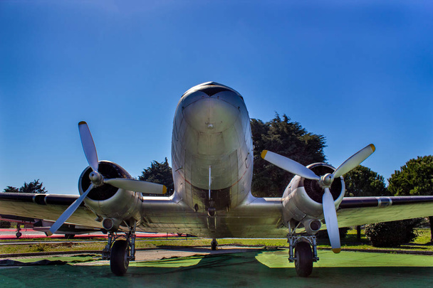 Old military aircraft with blue sky - Photo, Image
