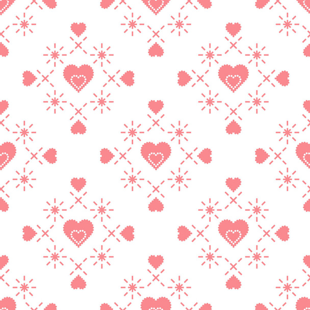 Seamless pattern with hearts. Valentine's Day - Vector, afbeelding
